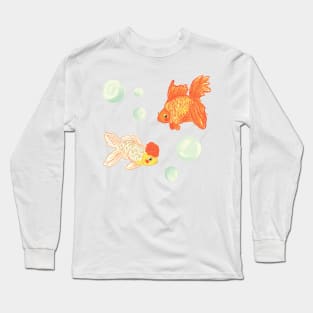 Goldfish with Bubbles Long Sleeve T-Shirt